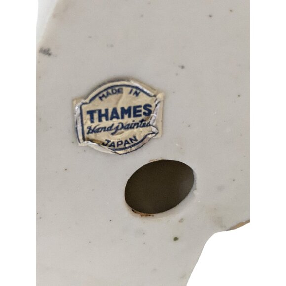 Thames Deer Figurines Set of 2 White Gold Tone Pink Mid Century Vtg Japan - Picture 8 of 16